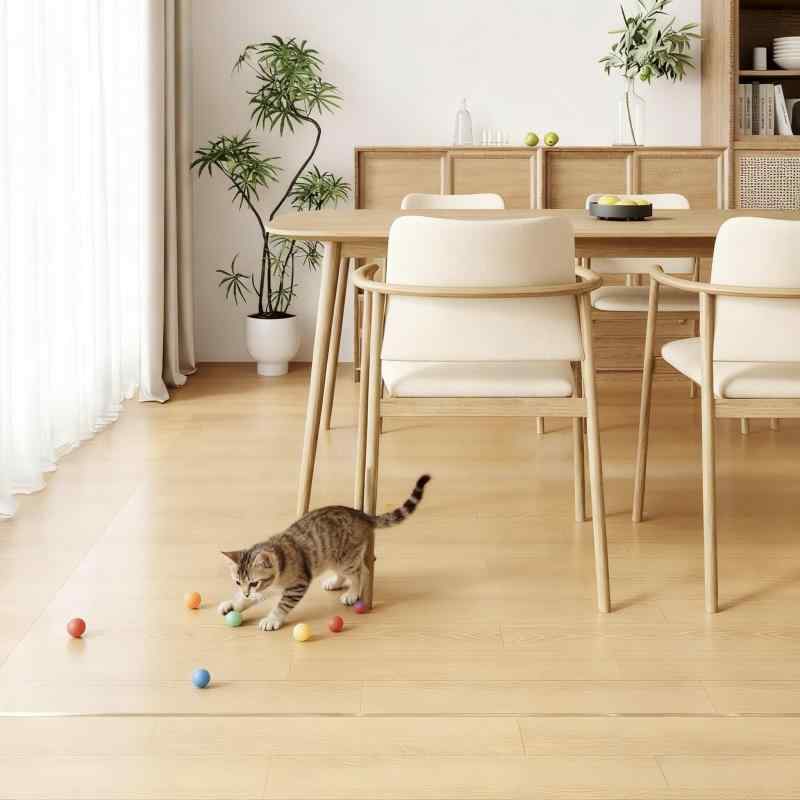 Rakuten - Yuiron 【厚さ1.5mm】ダイニングマット クリアマット フローリングマット 床保護マット テーブルマット リビング/ダイニングテーブル/ペット用 透明マット 防水 抗菌 防カビ 床暖房対応 エン