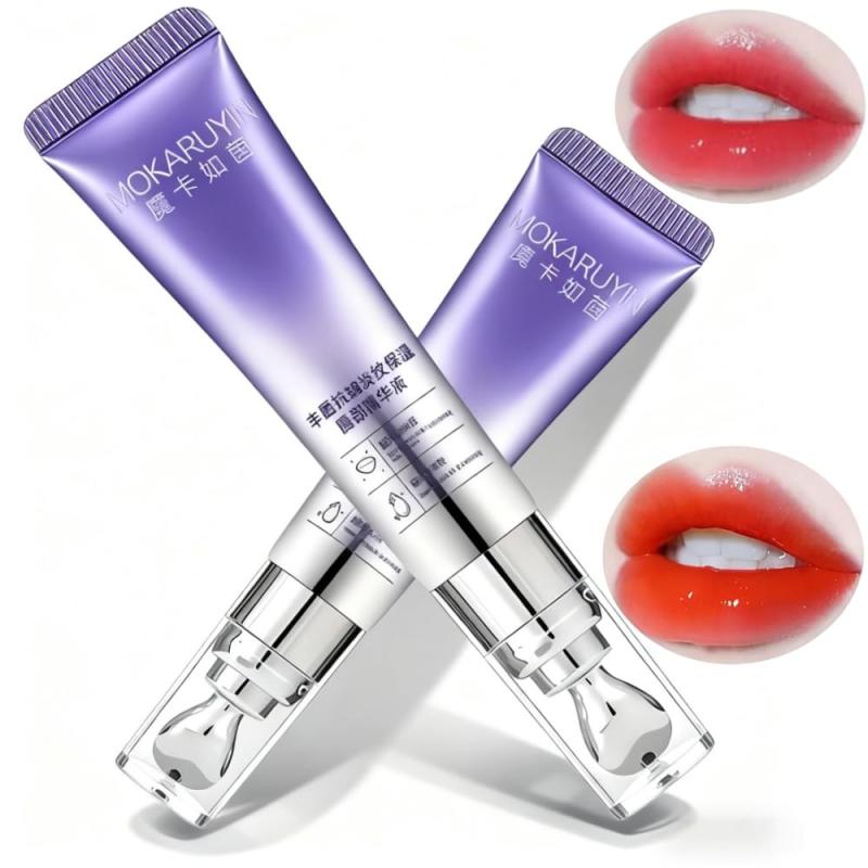 A subtly colored moisturizing lip essence, 60g. Natural color-changing lip balm, lip cream, highly moisturizing, fruity floral scent. Smooth and glossy lip serum. Wrinkle-reducing lip essence.
