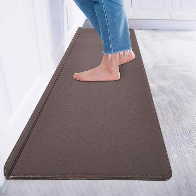 Baibu Home キッチンマット 拭ける L字折り目付き 44x120cm 台所マット 厚さ8mm 低...