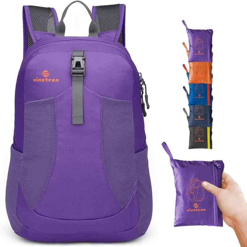 [sinotron] アウトドアバック 超軽量携帯リュック 折りたたみ可能バックパック 耐久性のある 22L大容量 収納性 マルチカラー 休暇、学校、キャンプ、ショッピングなど様々なシーンで適用（グ
