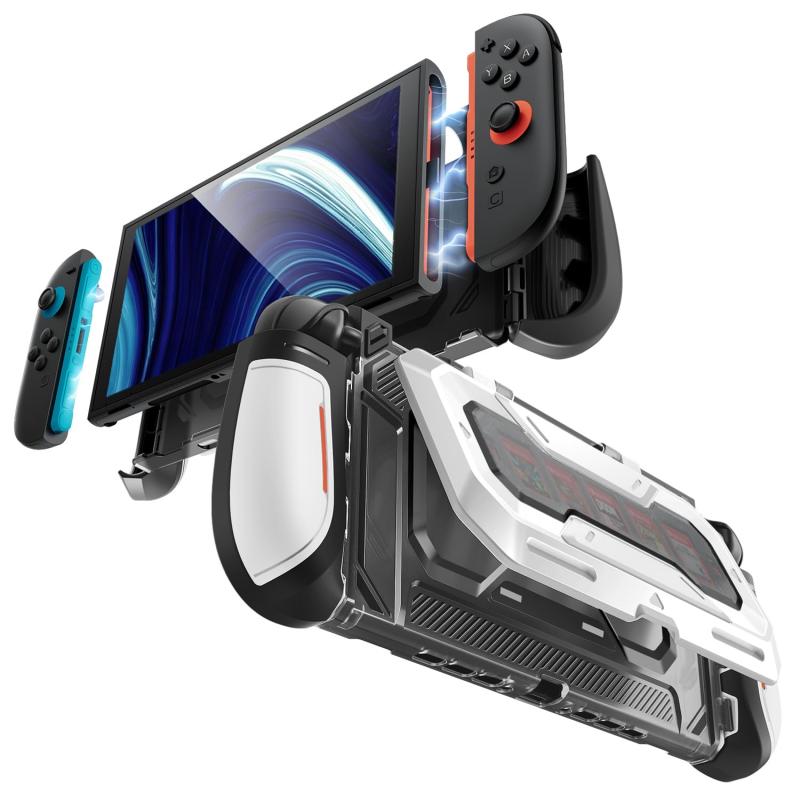 Rakuten - Mumba ケース Nintendo Switch 2対応 2025 防塵 耐衝撃 フリップスタンド付き 人間工学 ゲームカード5枚＆TFカード2枚収納可能 グリップ部分回れるドッキング可能 Joy-Con コントローラー対応