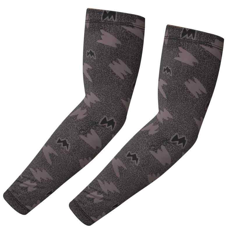 [CUBATTY] アームカバー 冷感 日焼け止め メンズ レディース アームカバー 涼しい サラサラ 無地 吸汗速乾 滑り止め ゴルフ 野球 ランニング スポーツ 作業用 腕カバー (コウモリ柄黒, L)