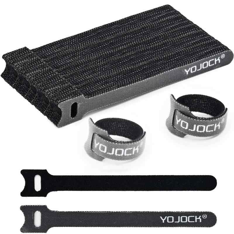ケーブル結束バンド YOJOCK 収納バンド配線収納 ナイノンで調節可のケーブル管理バンド繰り返し利 ...