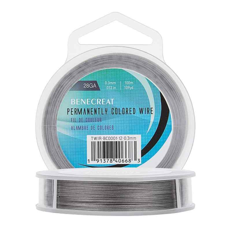 BENECREAT 100m/0.3mm ステンレスワイヤー クラフトワイヤー 7本撚り 極細 メタルワイヤー ステンレス製 ステンレスワイヤー ビーズ通し アクセサリー ジュエリー作り 手芸素材 手作り アクセササイズ：線径約0.3mm、全長100m、色はステンレス鋼の色です。独特な素材：ステンレスワイヤーの7本撚りでナイロン塗装仕様でした。7ストランドから作られたワイヤーで水、汗、オイルなどに強いし、頑丈で使用中には断裂しません。使いやすい：柔らかくて靭性があり、使いやすいです。自由に適当な長さをカットでき、無駄遣いを避けます。便利なデザイン：ロールで使用中にワイヤーを外に引っ張って紛れなくて整理しやすいです。広い用途：ビーズ織り、ブレスレット作り、イヤリング作り、ブレスレット作り、風鈴作りなどのアクセサリー作りに役に立ちます。他のクラフトワ作品、手工芸にも適用します。
