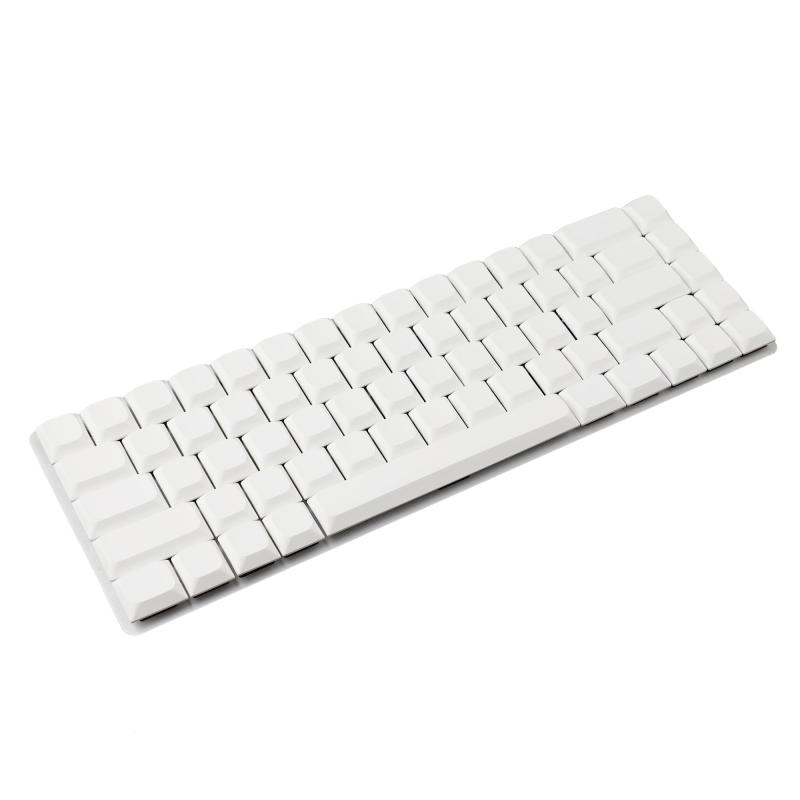 YMDK ホワイト 116 ウルトラスリム MX ロープロファイル ブランク PBT キーキャップ MX 61 64 68 75 84 87 96 108 レイアウト メカニカルキーボード用, ホワイトブランク116。