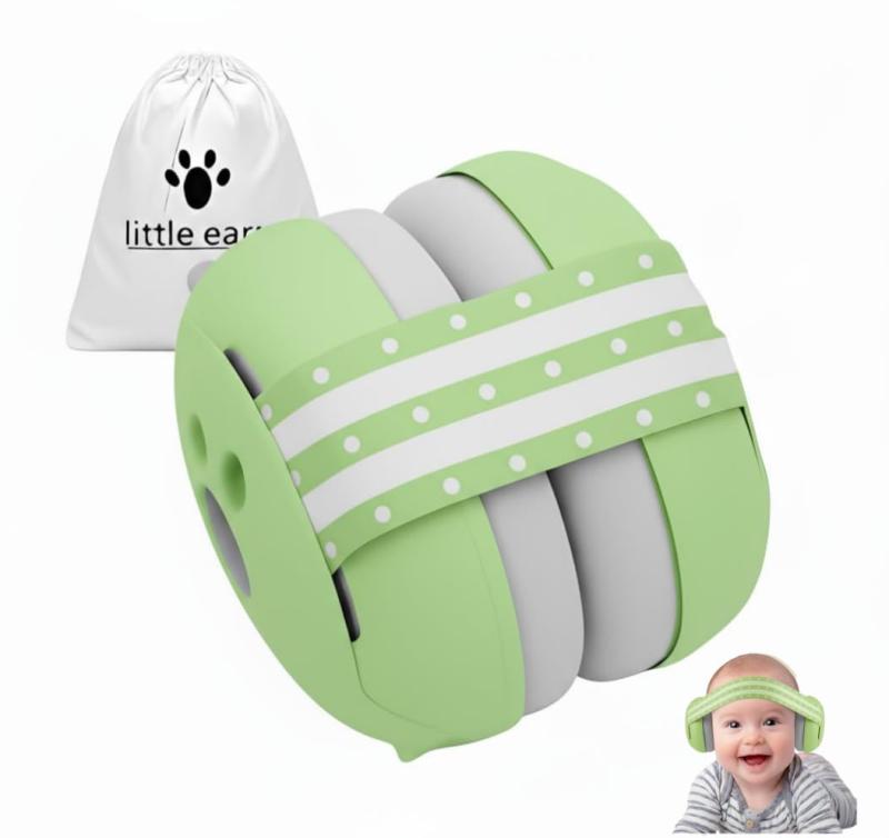 [JITIFAZH] 防音イヤーマフ 赤ちゃん用 SNR 25dB 騒音軽減 聴覚保護 弾性ヘッドバンド 調整可能 携帯しやすい 安眠 柔らかいヘッドフォン 旅行 睡眠 仕事 勉強 収納ポーチ付き