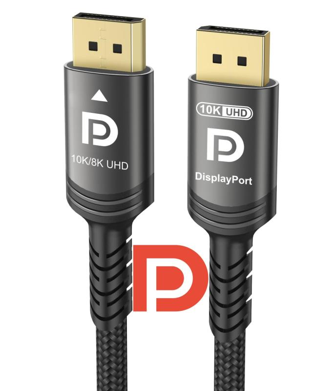 樂天商城 - Ubluker 10K 8K 4K DisplayPort 1.4 ケーブル 40Gbps 2M、(VESA 認証) DP から DP ケーブル ナイロン編み DSC1.2 UHBR HDCP 10K 8K 60Hz 4K 165Hz 144Hz 120