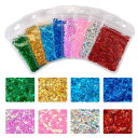 Beadthoven スパンコール キラキラ デコパーツ 8バッグ/セット カラフル スター フラッシュスパンコール グリッター プラスチック製 ネイルアート・レジンクラフト・ジュェリー作り・スマホ