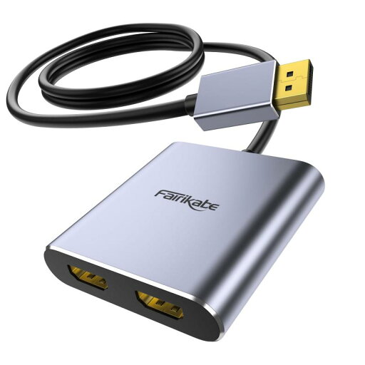 DisplayPort to デュアル HDMI 拡張 4K 60Hz ディスプレイポートからHDMI 分配器 デュアル モニター 拡張 DP 1.2 to 2つ HDMI モニター PC、ノートPC、 グラフィックカード用、Windowsのみ MST拡 DisplayPort to デュアル HDMI 拡張 4K 60Hz ディスプレイポートからHDMI 分配器 デュアル モニター 拡張 DP 1.2 to 2つ HDMI モニター PC、ノートPC、 グラフィックカード用、Windowsのみ MST拡