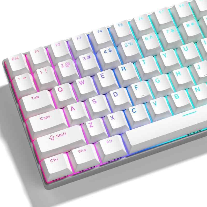 Hewlett Packard - 122キー キーキャップ ダブルショット PBT 光透過 キーキャップ Cherry プロファイル メカニカルキーボード用 (ホワイト)