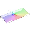 コンピューターキーボードスタンド PCキーボードスタンド キーボードスタンド 高級アクリルpc 366種類のRGB LEDバックライト キーボードトレイ USB 透明アクリルチルトキーボードスタンド、デ
