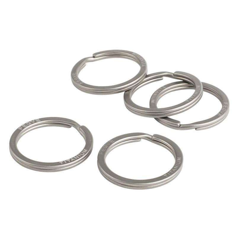 樂天商城 - [TISUR] チタン キーホルダー リング 軽量 二重リング (32mm/5個入り)