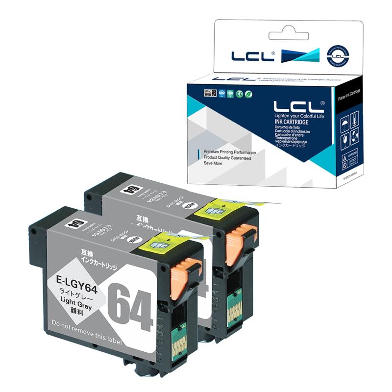 樂天商城 - LCL エプソン用 ICLGY64 残量表示付き （2パック ライトグレー） 顔料 互換インクカートリッジ 対応機種: PX-5V