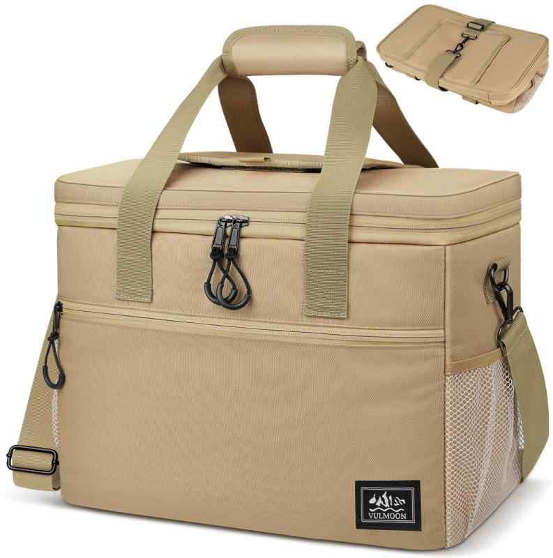 Other - クーラーボックス 保冷バッグ 35L【48長時間保冷 多層断熱 900Dポリエステル耐摩耗】折りたためてコンパクト 大容量 防水加工 軽量 ボックス型 ソフトクーラーボックス (ブラウン)