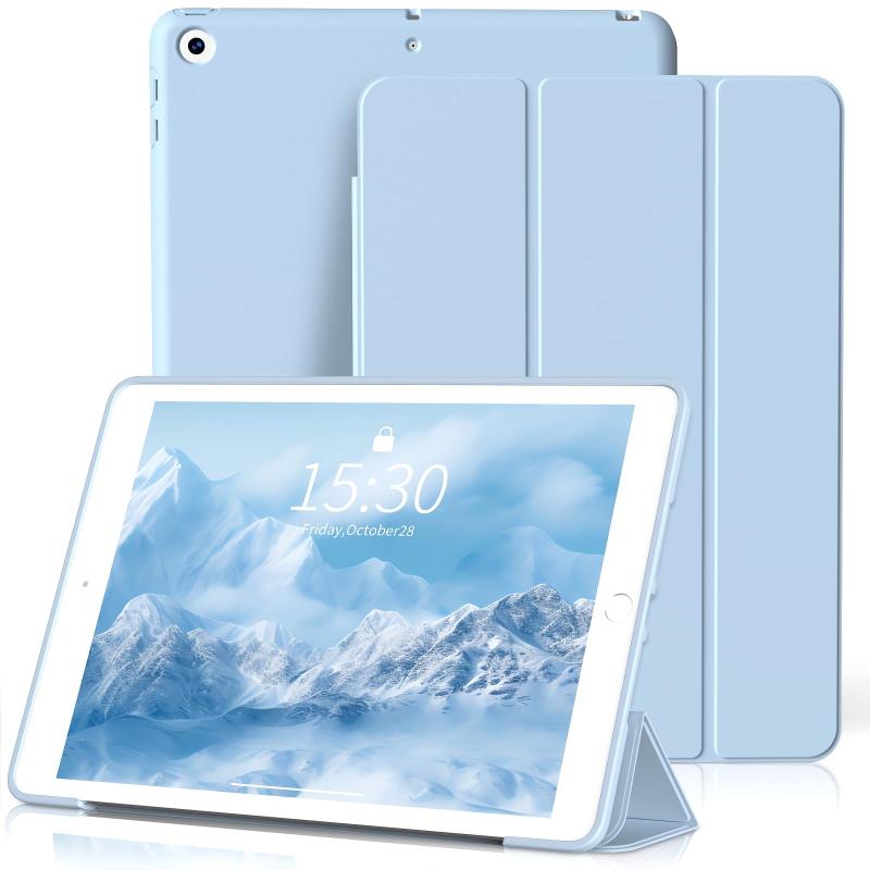 Lsmmpoba iPad 9世代 ケース 10.2インチ ipad 第9世代/第8世代/第7世代通用 ケース 2021 2020 2019 TPUソフトシェルカバー 三つ折り ス..
