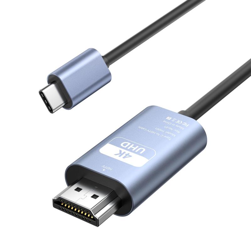 USB Type C HDMI 変換ケーブル 3M 【4K@30Hz対応 / DP Altモード/短め設計】 HDMI Type-C ケーブル スマホ テレビ 接続 ミラーリング MacBook iPad iPhone 16 15 Pro Galaxy