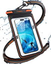 TORRAS スマホ 防水ケース 【2025新型両面高機能】IPX8完全防水 水中タッチ対応 浮く設計 お風呂/海/プール/温泉対応 7インチiPhone用 高透過率画面 顔認証 両手解放 ストラップ付き 携帯ケース
