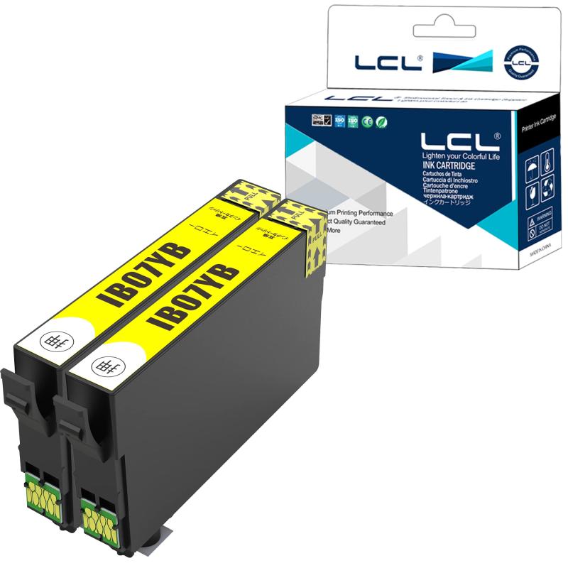 IBM - LCL エプソン用 IB07 IB07YB 大容量 顔料 (2パック イエロー) 互換インクカートリッジ 対応機種：PX-M6011F/PX-M6010F/PX-S6010