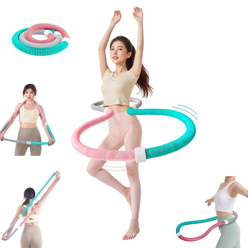 Rakuten - 【2026最新改良 スピードファット燃焼】フラフープ フィットネス ソフトスプリングフラフープ 折りたたみ式 ポータブル コンパクト 異臭がない 腰に優しい 重 PVCソフト素材 筋トレ （ウエ