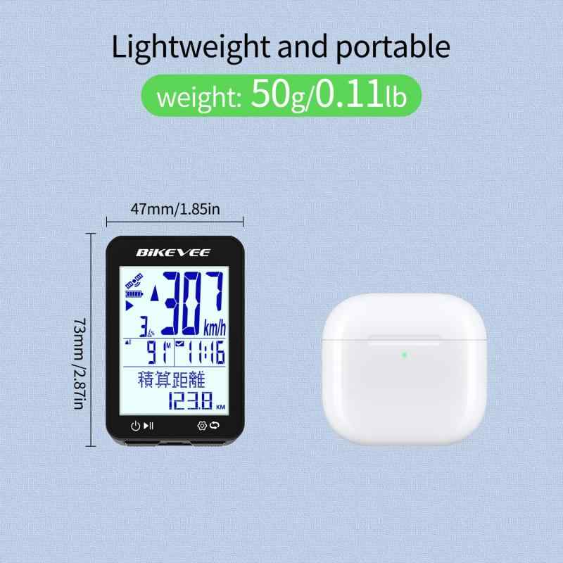 Bikevee GPS ワイヤレス 自転車用スピードメーター サイクルコンピューター 自動ス...