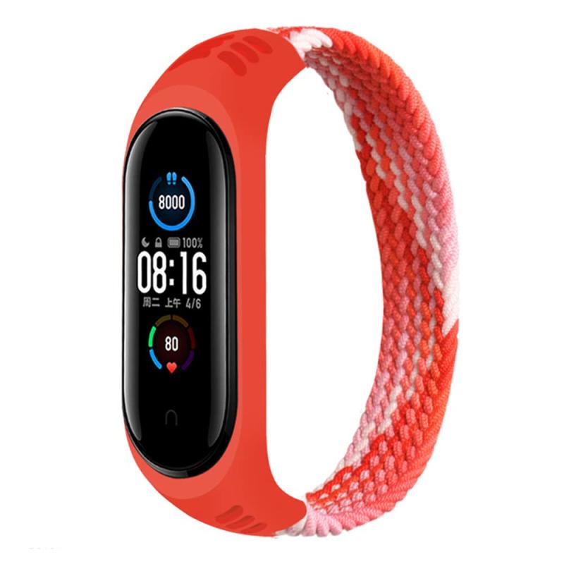 Rakuten - [KIMAIXA] 編組ソロループコンパチブルXiaomi Mi Band 7 6 5 4 3、弾性シリコン生地ナイロンスポーツストラップ交換リストバンドBraided Solo Loop コンパチブルXiaomi Band Miband 7 5 6 4