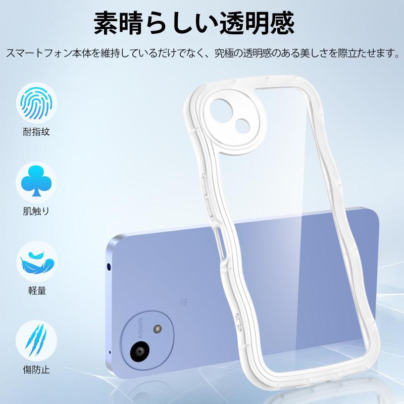 AQUOS wish4 ケース クリア ウェー...の紹介画像2