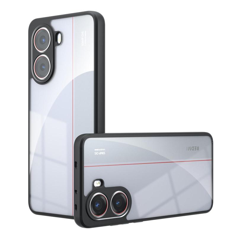 Rakuten - 【TIFIYA】For Xiaomi Poco X7 Pro 用 ケース クリア カバー 黄変防止 米軍MIL規格 TPU+PC ストラップ装着可能 耐衝撃 落下防止 レンズ保護 軽量 poco x7 pro スマホケース（透明）