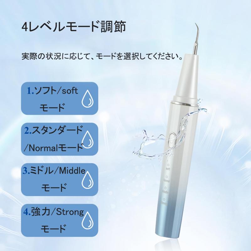 vimaydo 超音波歯クリーナー 口腔洗浄器 USB 充電式 家庭用携帯用歯清潔器 内蔵LED...