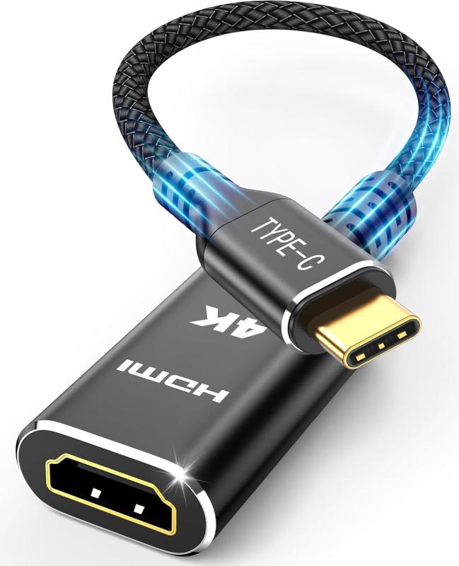 ~15 inches - Highwings USB C - HDMI 変換アダプタ 4K@60Hz Type-C 変換アダプタ タイプC 変換コネクター [Thunderbolt 3 / 4] スマホ 変換ケーブル USB C端子からHDMIメス iPhone 16/15 Pr