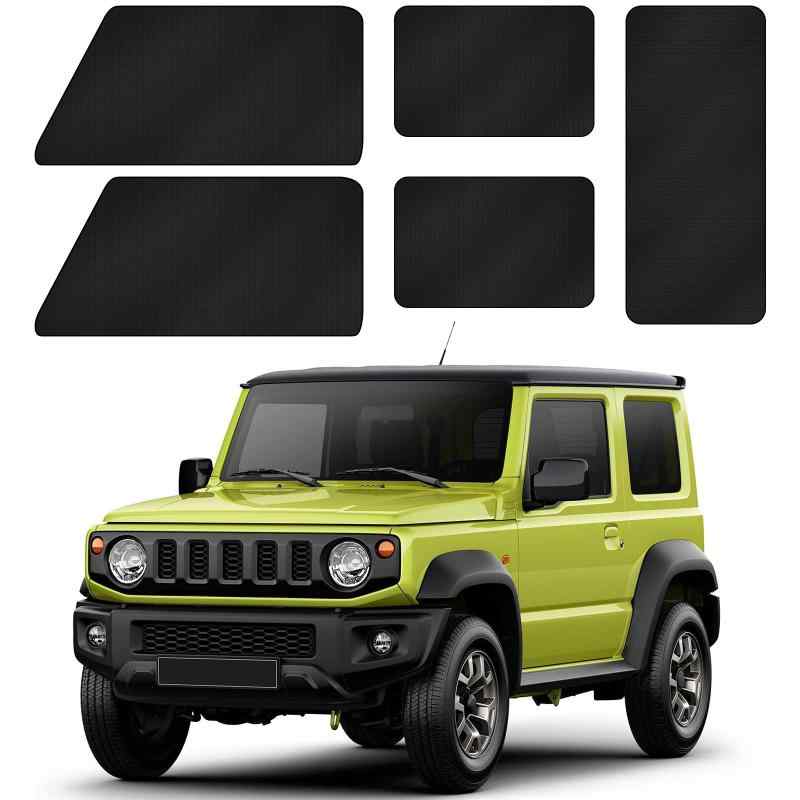 Rakuten - ZATOOTO 車 カーテン スズキ ジムニー&シエラJB64/JB74専用 マグネット 99.9%遮光 車中泊カーテン フロント/リア/両サイド バックドア用 5枚セット ブラック CT106-QZ