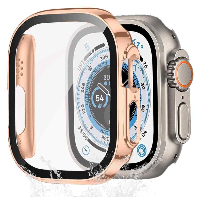UIUIKA Apple Watch カバー Series Ultra2/Ultra（2023/2022）49mm 対応 アップルウォッチ用 ケース 防水 一体型 新デザイン 3D直角エッジ Apple Watch ケース対応 全面保護 超薄型 装着簡単