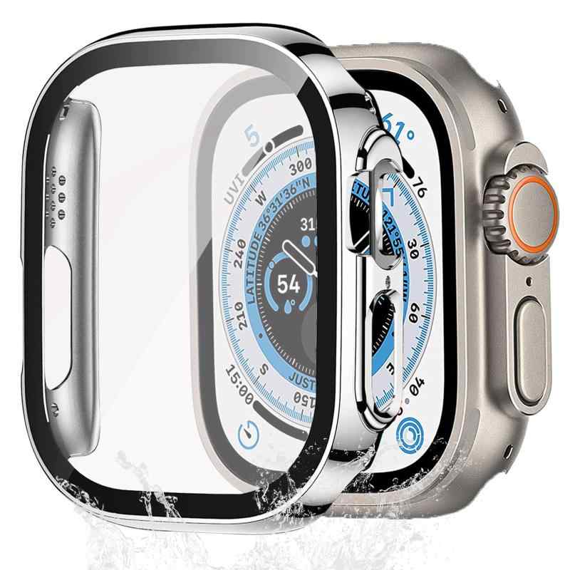 UIUIKA For Apple Watch カバー Series Ultra2/Ultra（2023/2022）49mm 対応 アップルウォッチ用 ケース 防水 一体型 新デザイン 3D直角エッジ Apple Watch ケース対応 全面保護 超薄型
