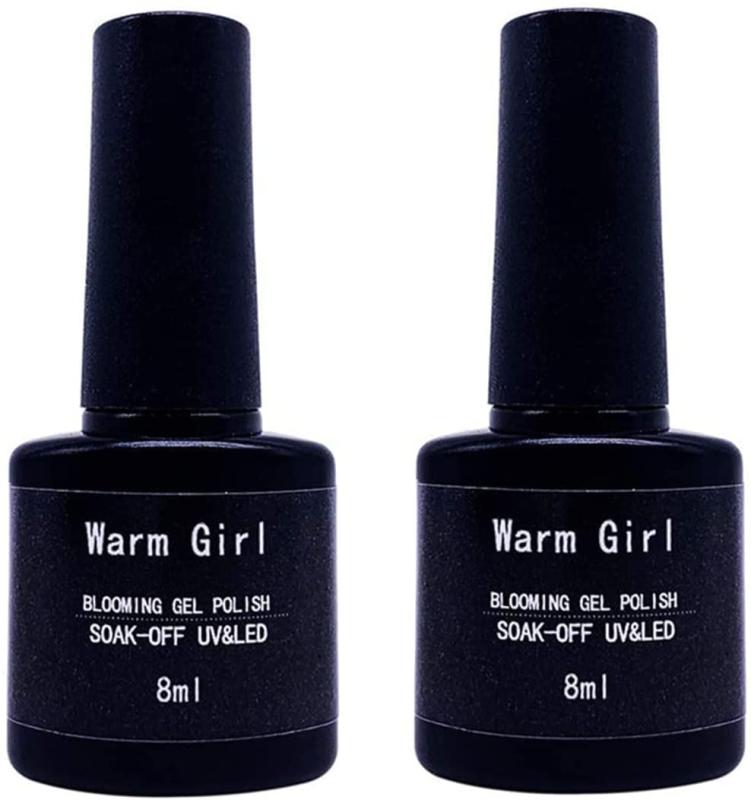 Warm Girl 2pcs Watercolor Liquid ネイル マーブルリキッド ジェルネイル クリアブルーミングジェル 自宅ネイル セルフネイル clear blooming gel