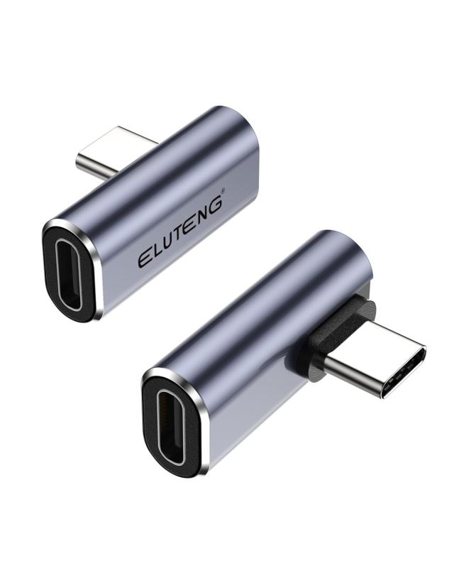 ELUTENG USB4.0 変換アダプター L字 40Gbps 2個入り 8K@60Hz映像出力対応 USB TypeC 90度 変換アダプタ USB L字 アダ…