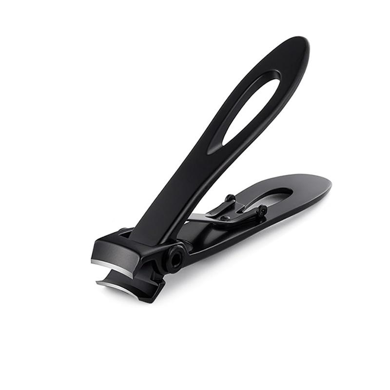 ALLVD 爪切り 大開口 専門のステンレス 厚爪切り 足切り 看護 女性用 男性用 高齢者向け大判巻き爪深爪切り高級（黒）