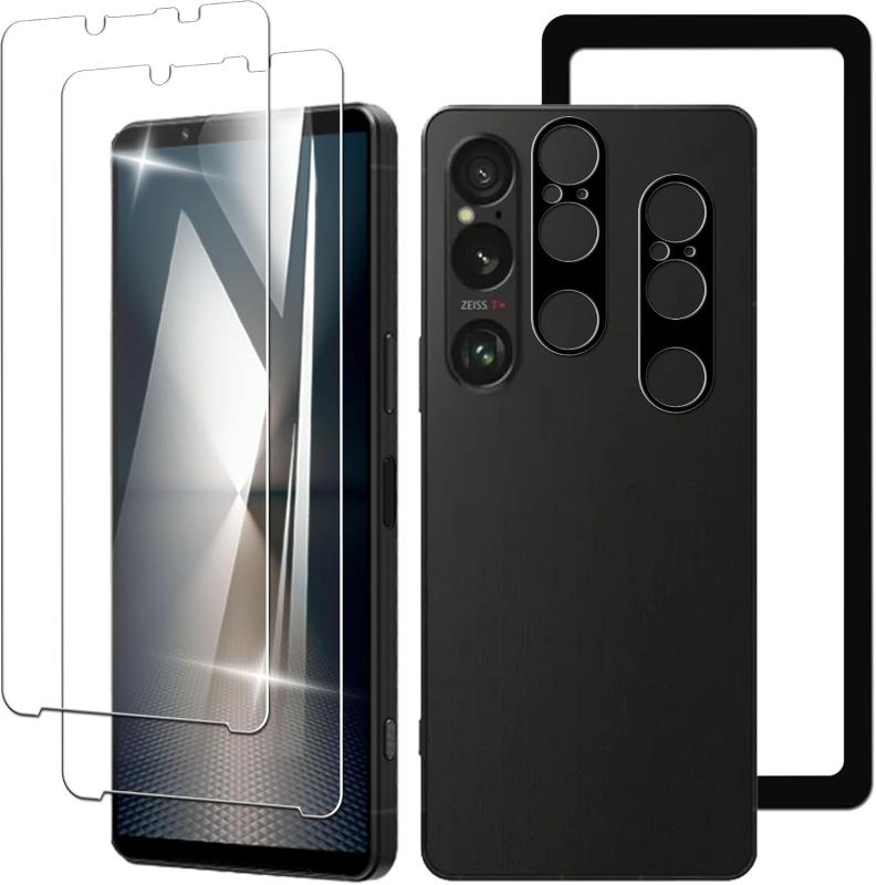 Rakuten - Briacicell 対応【2+2枚セット】Xperia 1 VI 用のガラスフィルム (2枚) + xperia 1 vi 用のカメラフィルム (2枚)【ガイド枠付き 日本旭硝子製 9H強度】エクスペリア 1 VI SO-51E SOG13 フイルム