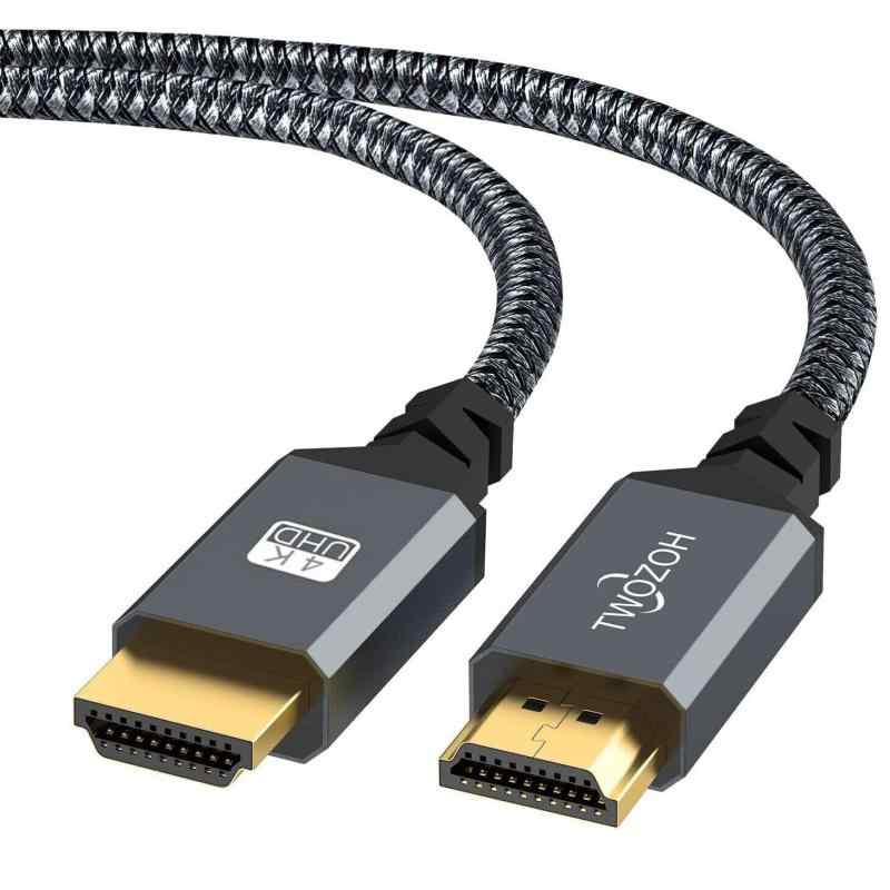 HDMI ケーブル 3M, Twozoh HDMI 2.0 4K/60Hz 2160p 1080p 3D HDCP 2.2 ARC 規格, 編組ナイロン, Nintendo Switch、PS5、PS3、PS4、PC、プロジェクター、HDTV, Xbox