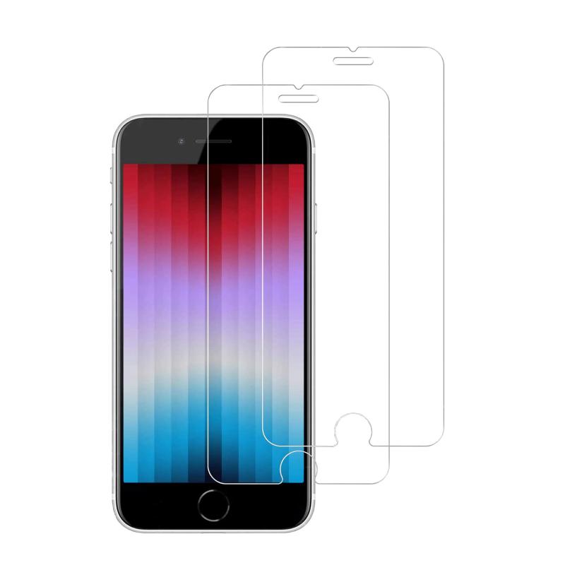  iPhone SE2 用 iPhone SE3 用 ガラスフィルム iPhoneSE第2世代 / 第3世代 用 あいふおん SE 2020 2023 用 液晶保護 フィルム 強化ガラス 【指紋防止/気泡ゼロ/干渉しない/貼り付け簡単/硬度