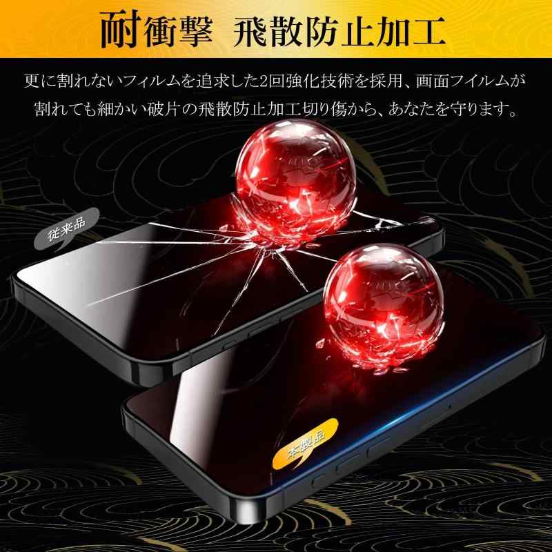 IMAFU 覗き見防止 iPhone14 Pro Max 用 ガラスフィルム のぞき見 防止 アイフォン14プロマックス 用 フィルム 覗き見防止 保護 強化ガラス （6.7インチ）【左右見えない/耐衝撃/気泡ゼロ/貼り付け簡