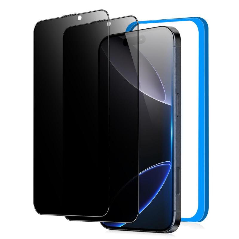 樂天商城 - IMAFU 覗き見防止 iPhone16Pro 用 ガラスフィルム のぞき見 防止 アイフォン16プロ 用 フィルム 覗き見防止 保護 強化ガラス （6.3インチ）【左右見えない/耐衝撃/気泡ゼロ/貼り付け簡単/ガイド枠