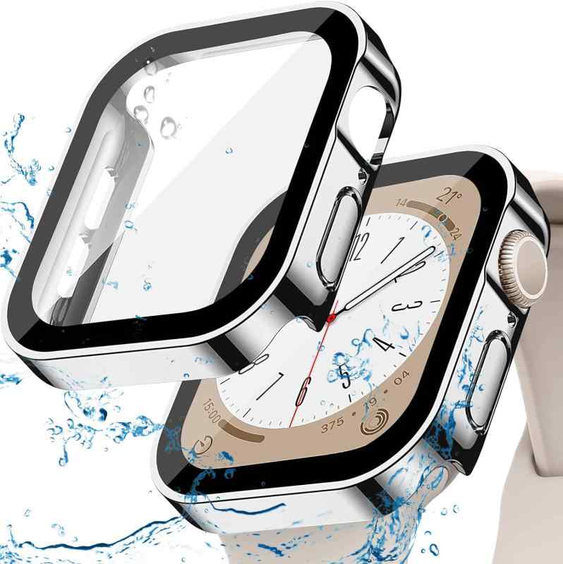 樂天商城 - AIYYXX アップルウォッチ カバー 46mm 45mm 44mm 42mm 41mm 40mm 対応 あっふウォッチカバー 41mm 防水 一体型 新デザイン 3D直角エッジ 超薄型 PC+ガラス素材 高透過率 キズ防止 耐衝撃性 全面保護 appl