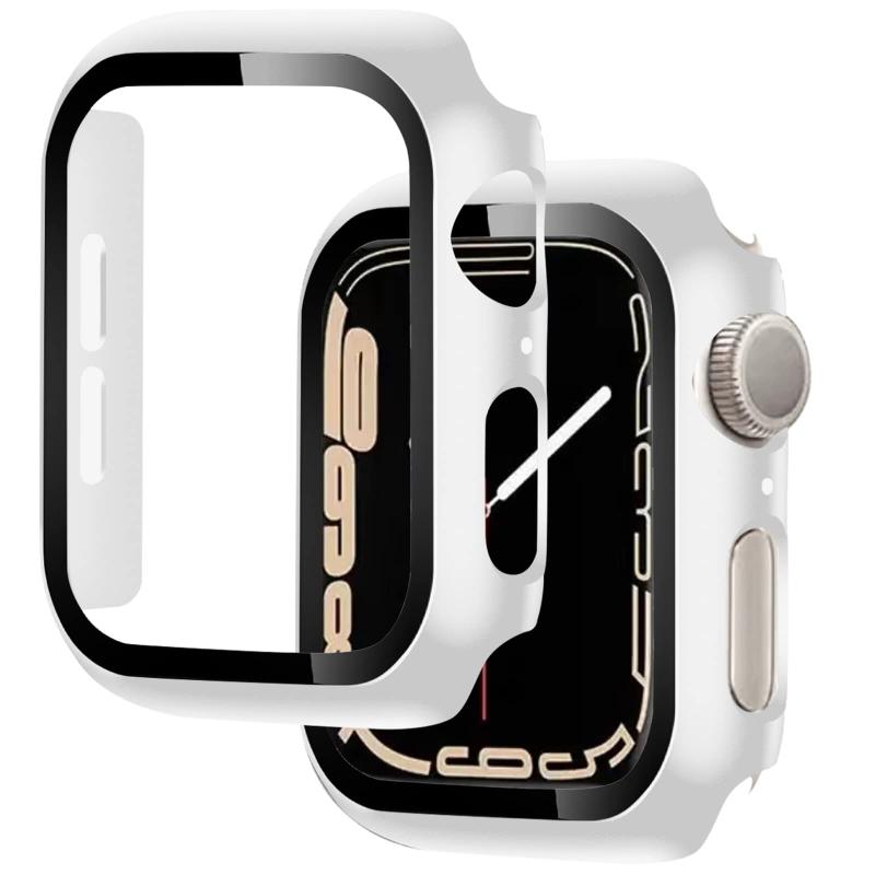 YAODLE Apple Watch ケース Series SE3/SE2/SE/6/5/4 40mm 対応 アップルウォッチ 専用 保護ケース PC素材 カバー ガラスフィルム一体型 全面保護 二重構造 防塵 日本旭硝子材 キズ防止 軽量(Series
