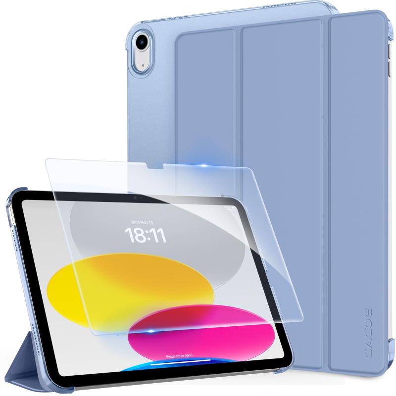 NEC - [iPad 11世代 10世代 ケース ガラスフィルム セット]CACOE ipad a16 11インチ 2025/10.9インチ 2022 アイパッド用 ハードケース オートスリープ 三つ折り Apple Pencil対応 あいばっど カバー ミスティ
