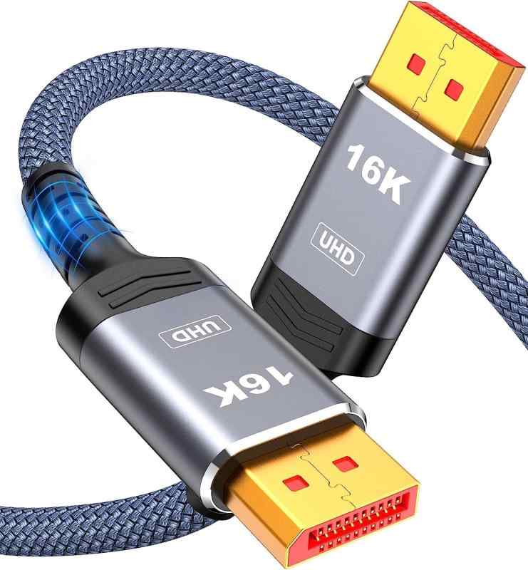 樂天商城 - Snowkids displayportケーブル 16k 2.1規格 dpケーブル 2m 高速伝送 80Gbps 16K@60Hz 10K@60Hz 8K@120Hz 4K@240Hz HDR DSC FreeSync G-Sync対応