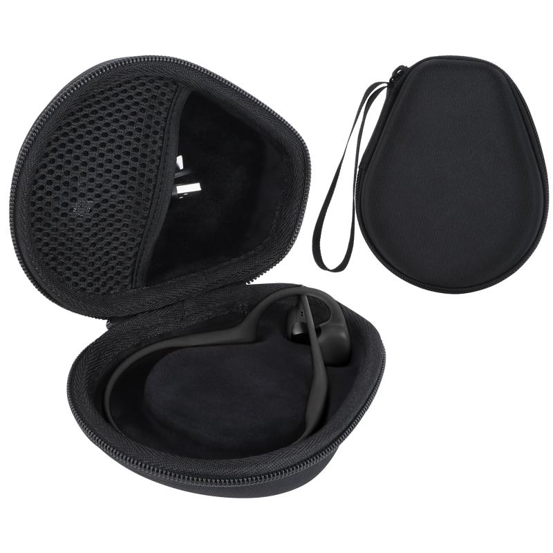 RIYADAone 収納ケースのみ販売 - 収納ケースに適合するShokz OpenRun/Pro/mini/OpenSwim Pro/OpenMoveオープンイヤーヘッドホン(ブラック)