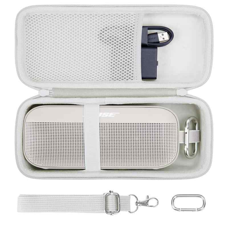 co2CREA 収納ケース 互換品 ボーズ Bose SoundLink Flex Portable Speaker LE (第2世代)/ SoundLink Flex Bluetooth speaker ポータブル ワイヤレス スピーカー (ホワイト)