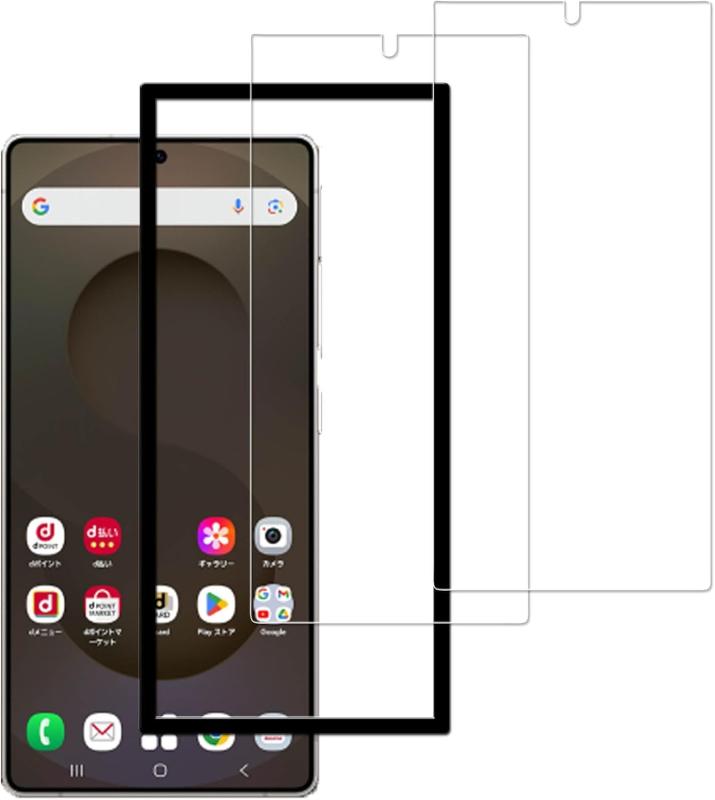 Rakuten - KPNS 指紋認証 日本素材製 Galaxy S25 Ultra 用 高透過率 ガラスフィルム 強化ガラス 簡単貼り付け 保護フィルム【2枚セット】ガイド枠付き