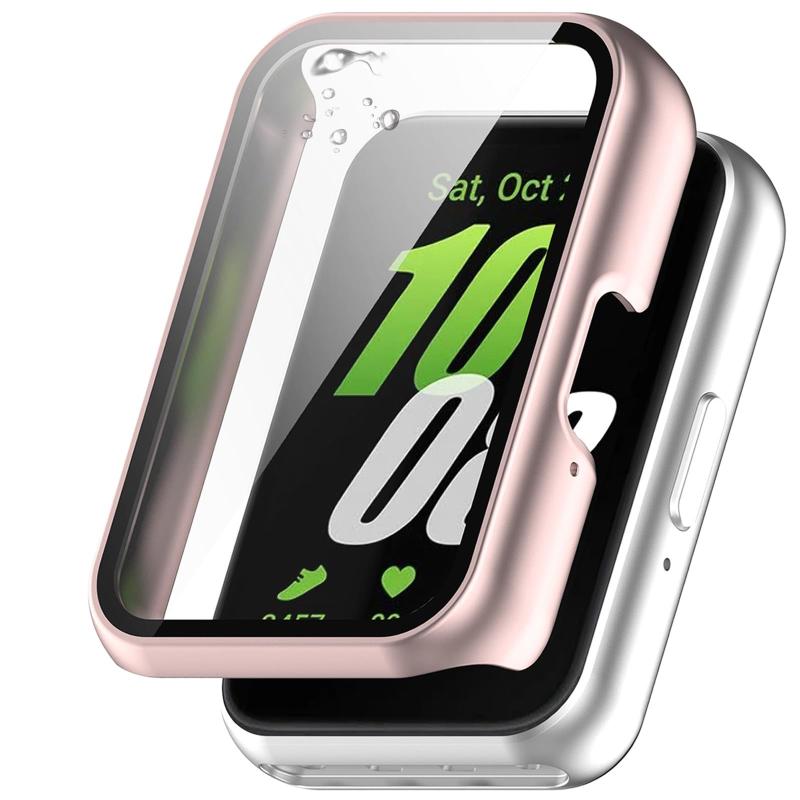 Rakuten - AIYYXX For Samsung Galaxy Fit3 カバー 3D 直角エッジ 超薄型 PC+ガラス素材 一体型 galaxy fit3 ケース 対応 高透過率 キズ防止 指紋防止 簡単に取り付け・取 全面保護 galaxy fit3 保護カバー