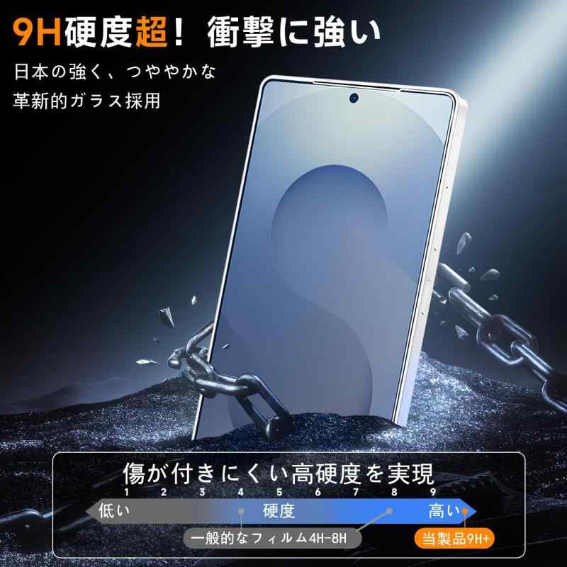 対応 Galaxy S26 Ultra ガラスフィルム 2枚 レンズ フィルム 2枚 ブルーライトカットYLS26UL - 3