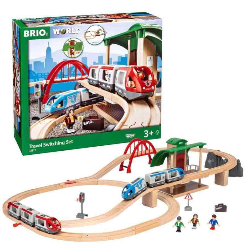 BRIO (ブリオ) トラベルレールセット [全42ピース] 33512 対象年齢 3歳~ 【おもちゃ 玩具 木製おもちゃ 木製レール レールセット プレゼント（誕生日/クリスマス）】